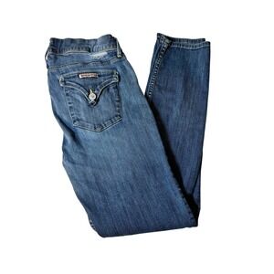 Hudson Collin Flap Skinny Jeans Vera Blue Low Rise Stretch NW422DMS Size 31